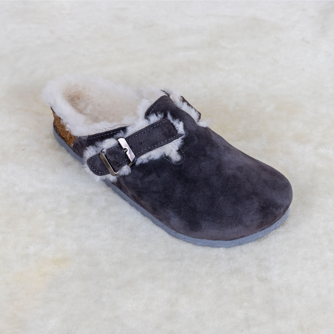 Dark Grey Kemerli Ev Ayakkabısı